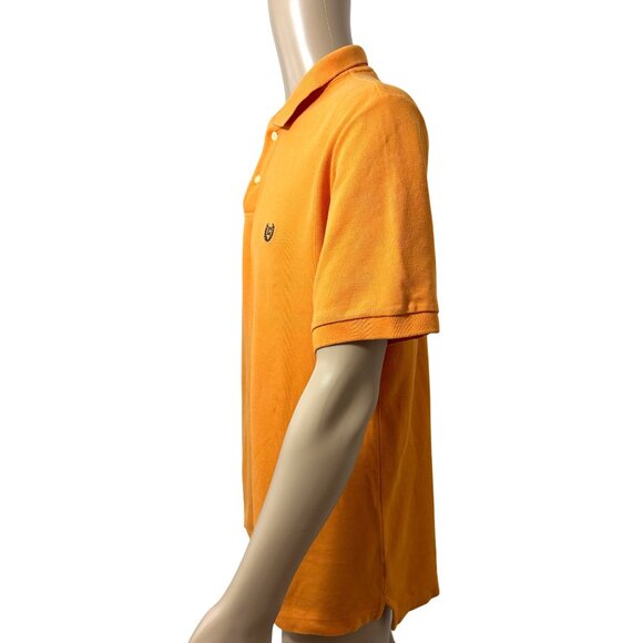 Chaps Men’s Polo Shirt Vintage Orange Short Sleeve Henley Logo Casual Golf Sprin - Picture 5 of 16